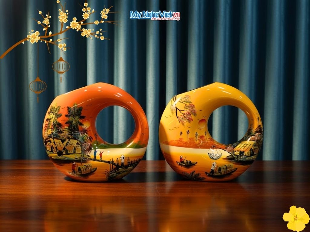 Lọ hoa trang trí Tết 