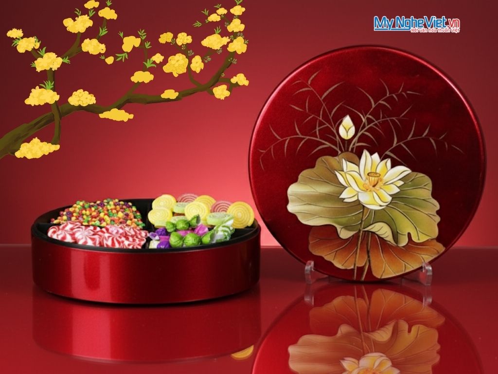 Khay - Hộp Mứt Sơn Mài 