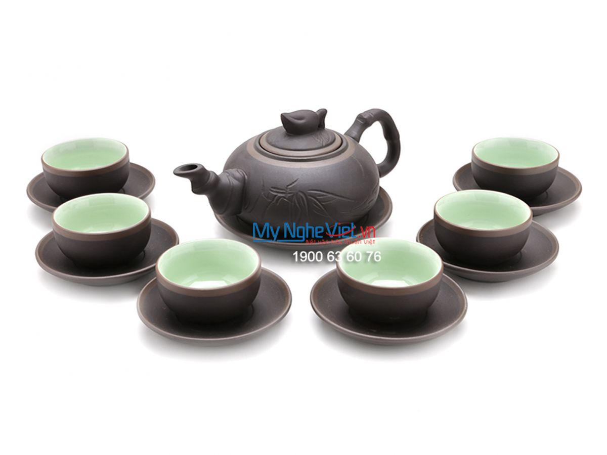 Bộ bình trà Bát Tràng Tử Sa quả lựu nhỏ MNV-TS015
