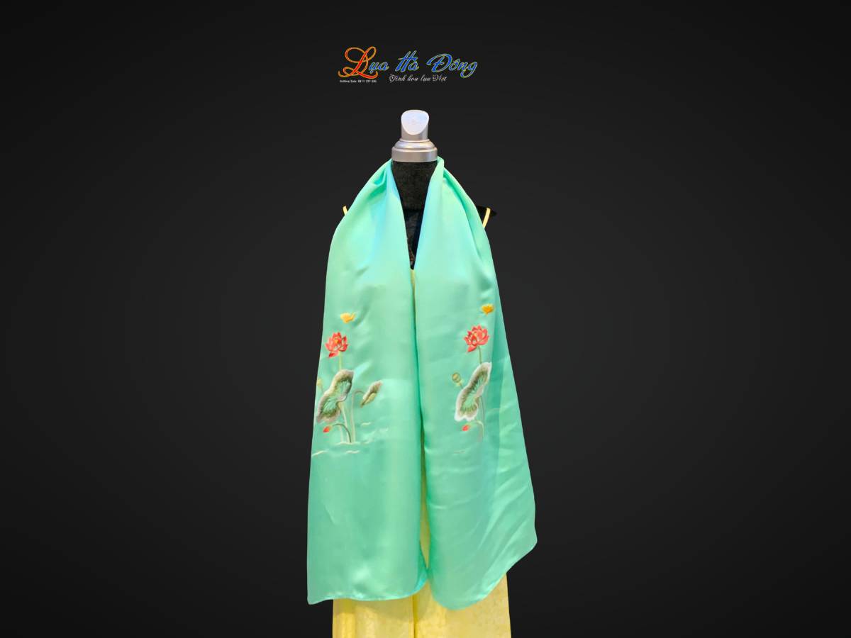 Quà Tặng Hộp Sơn Mài Lá Trúc & Khăn Lụa Hà Đông CBMNV-LNL45180/17